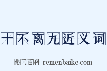 十不离九近义词是什么意思的图片